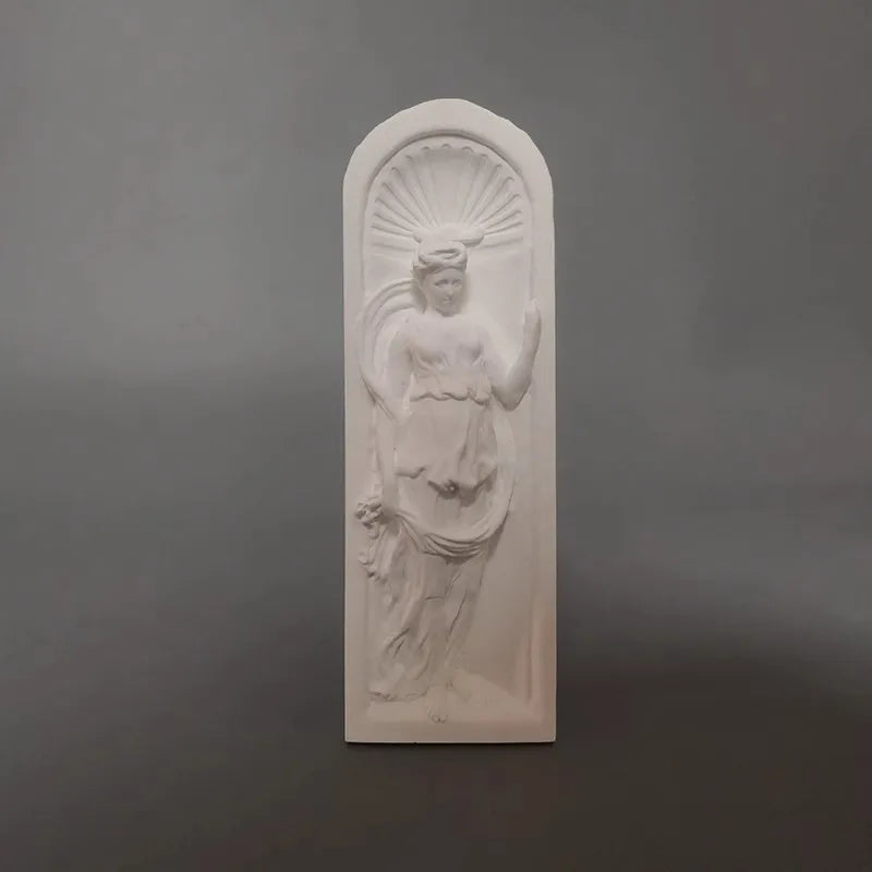 Saintly Plaster Relief Wall Art Nordic Sculpture Shelf Display Desktop Art Bookcase Ornaments Photography Prop Artistic Diorama