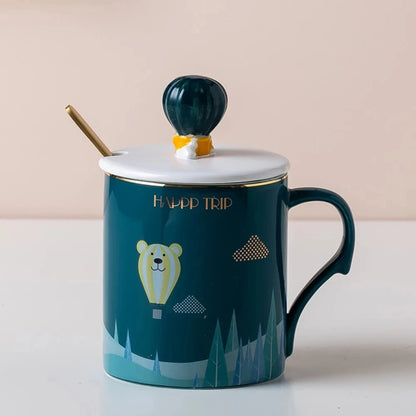 wholesale Cute cartoon Ceramics Mug Coffee mugs Milk Tea Mugs Breakfast Cup Drinkware Novelty Gifts