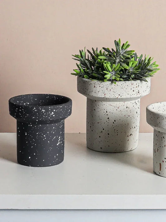 Kreativer Blumentopf aus Zement, nordischer einfacher Trend, grüne Pflanzen, Sukkulententopf, Vase, Heimraumdekoration, Heimdekoration