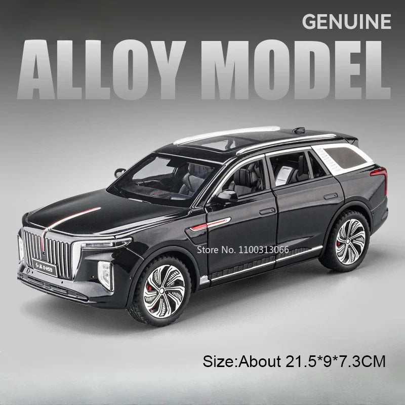 1:24 Mansory Rolls-Royce Phantom HONGQI HS9 Models Toys Cars Wheel Pull Back Miniature Car 6 Doors Opened Vehicles Kids Gifts
