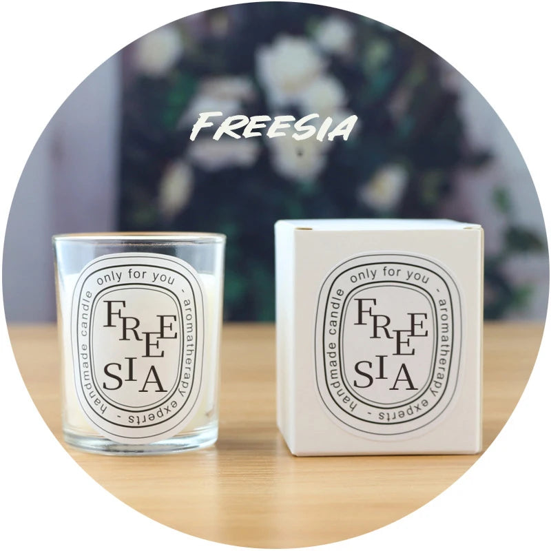 50g Smokeless Scented Aromatic Candles Creative Glass Cup Natural Soy Wax Scented Candles Wedding Home Decorative Candle Gifts