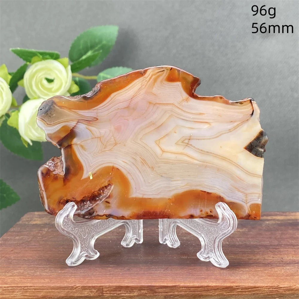 Natural Red Agate Crystal Cavity Stone - Energy Healing Reiki Meditation Beautiful Home Decor Gift for Prayer