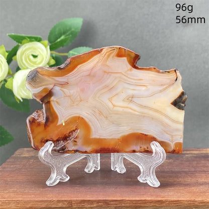 Natural Red Agate Crystal Cavity Stone - Energy Healing Reiki Meditation Beautiful Home Decor Gift for Prayer