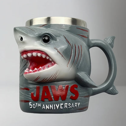 Shark Mug Funny 3D Coffee Cup Stainless Steel Liner Resin Water Cup for Tea Espresso Cocoa Home Decor Gift Drinkware Accessories
