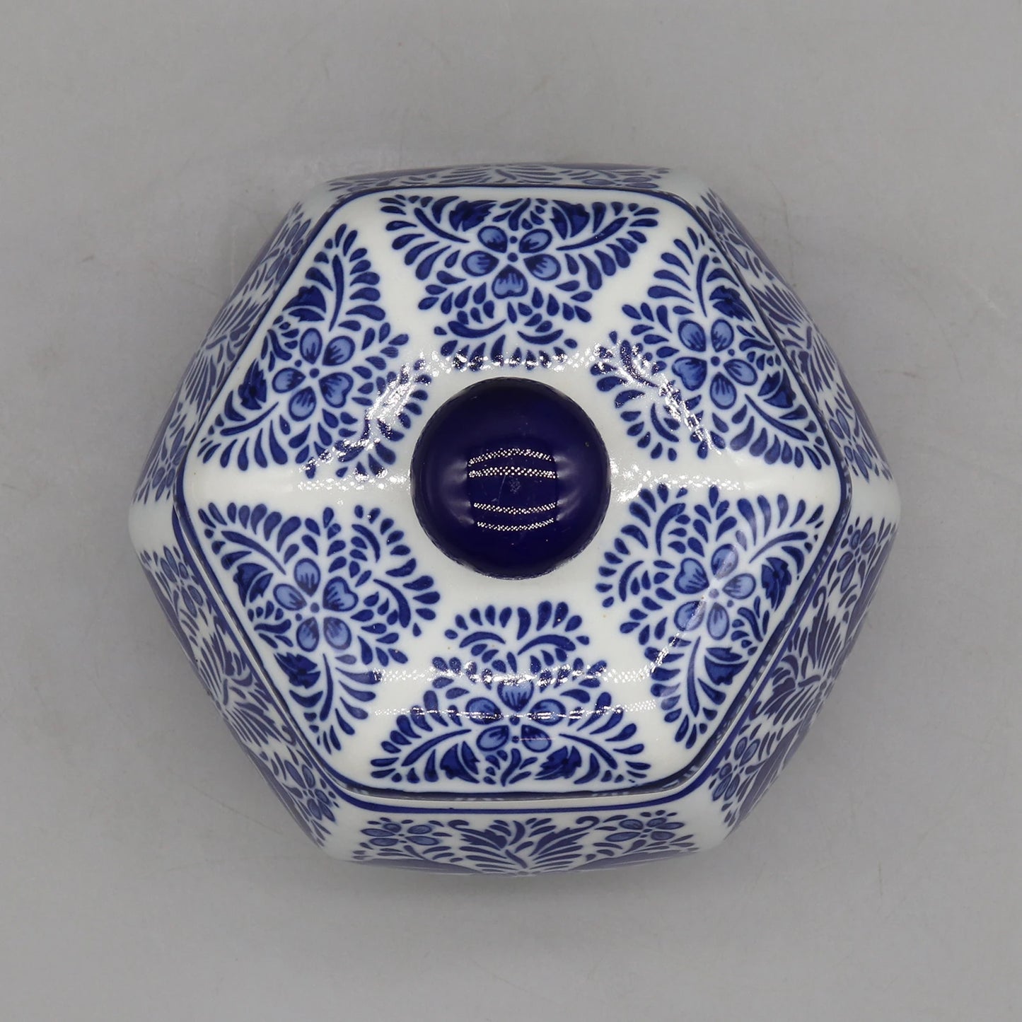 Ceramic Jar, Vase, Hexagonal Container, Home Decoration