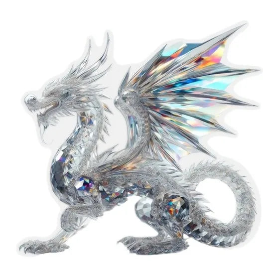 Crystal Dragon 2D Acrylic Ornament Office Home Decoration Ornament