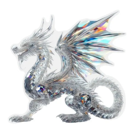 Crystal Dragon 2D Acrylic Ornament Office Home Decoration Ornament
