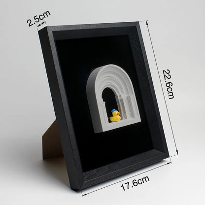 Nordic Ins Architectural Plaster Sculpture Art Luxury Niche Three-Dimensional Modern Simple Desktop Ornament Decorative Painting