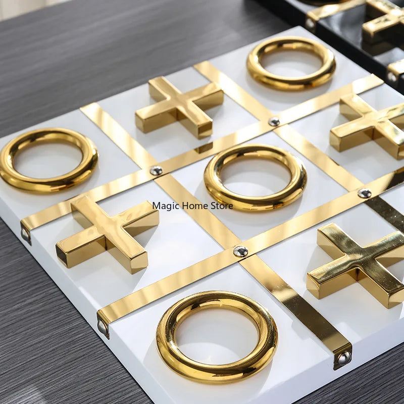 Modern Tic Tac Toe for Coffee Table Decor Decorative Tic Tac Toe X/O Board Nordic Modern Home Living Room Office Decoration