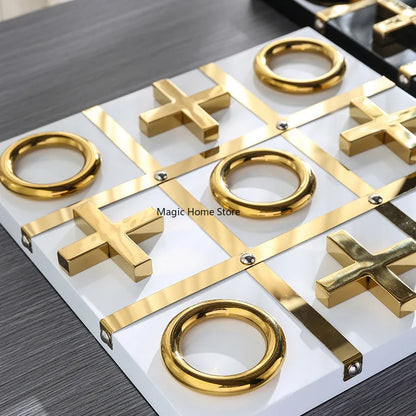 Modern Tic Tac Toe for Coffee Table Decor Decorative Tic Tac Toe X/O Board Nordic Modern Home Living Room Office Decoration