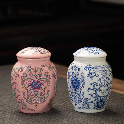 Vintage Bottle Vase Ceramic Ginger Jar with Lid Chinese Classical Decorative Jar Celadon Vase Storage Jars Candy Pots Home Decor