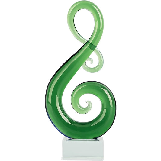 Glass Sculptures and Statues,Hand Blown Glass Art Modern Decorative Office,Music Room Decorations and Accessories