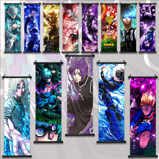 Blue Lock Canvas Poster Anime Art Print Soccer Design Modern Wall Decor Creative Gift Wall Hanging Artwork Living Room Bedroom