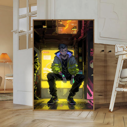 Cyberpunk Self-adhesive Poster Anime Movie Wallpaper Figures Wall Art Bedroom HD Decor Gift Home Decoration Painting Pictures