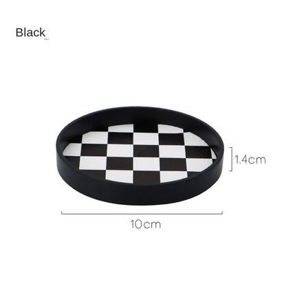 Nordic Ins Black and White Cup Mat Checkerboard Tea Coaster Table Mat Coaster  Nordic Home Decor Desktop Storage