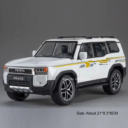 1:24 Land Cruiser Prado LC250 Models Alloy Cars Toys 6 Doors Opened Miniature Car Wheel Pull Back Vehicles Boys Perfect Gifts