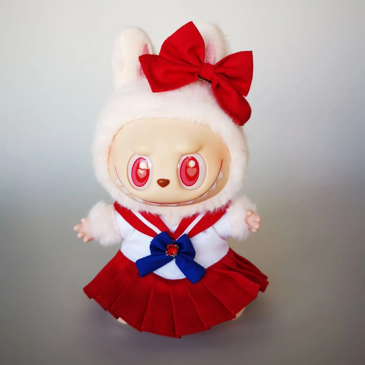 17cm Labubu Clothes V1 Labubu Cute Sailor Uniform Vinyl Doll Labubu Blind Box Beautiful Sailor Moon Clothes Girl Birthday Gifts