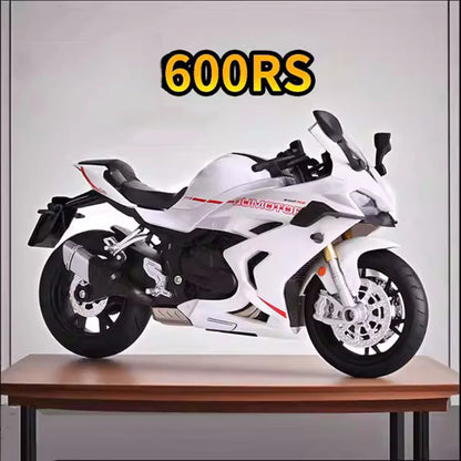 1:12 600RS Spring Breeze 450SR Motorcycles Toys Cars Models Rubber Tires Wheels Shock Absorption Miniature Vehicles Boys Gifts