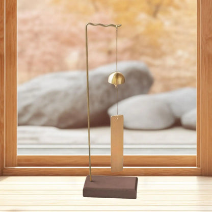 Wind Chime Stand Decoration with Base Desk Stand Indoor Ornament Wood Heavy Duty