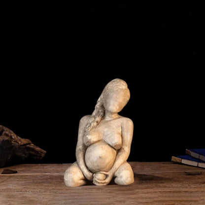 Statue Gaia en Bronze d'art de la terre mère, cadeau en argile pour femme enceinte, décoration de bureau et de maison, grande Statue gothique d'accouchement de la mère