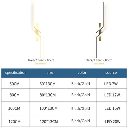 Modern LED Wall Lamp for Living Room TV Sofa Lobby Background  Bedroom Bedside Wall Lights Indoor Sconce Decor Lighting Fixture