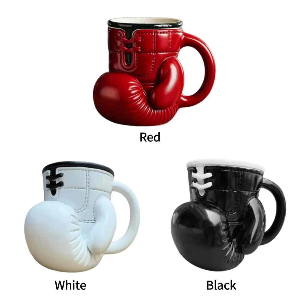 Boxing Glove Mug Boxing Themed Tea Cup Sports Themed Mug Portable Kitchen Desktop Container with Handle Creative Home Gifts