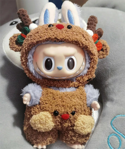 Hot High Quality Lafufu Doll Figure Fashion 17cm Clothes Only Model Doll Little Clothes Color Match Hoodie Ornament Cute Xmas