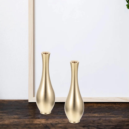 2 Pcs Vase Incense Holder Metal Miniature Decor Decorate Indoor Desktop Delicate Copper Ornament