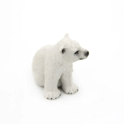 Polar Bear Family PVC Animals Ornaments Children's Toys Scene Layout Accessories Home Decorative Figurines Amateur Collection