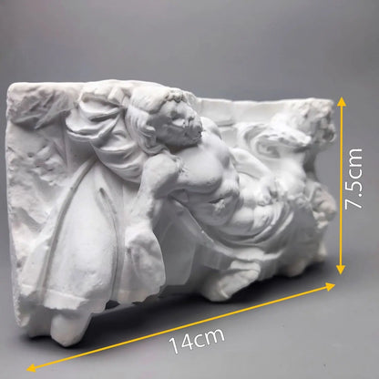 Nordic Ins Portrait Art Plaster Retro Relief Art Ornaments Interior Living Room Figurines Desktop Statue Light Luxury Gift