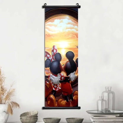 Disney Mickey Mouse Wallpaper Wall Artwork Canvas Hanging Scroll Poster Painting Print Home Decoration Art Child Birthday Gift