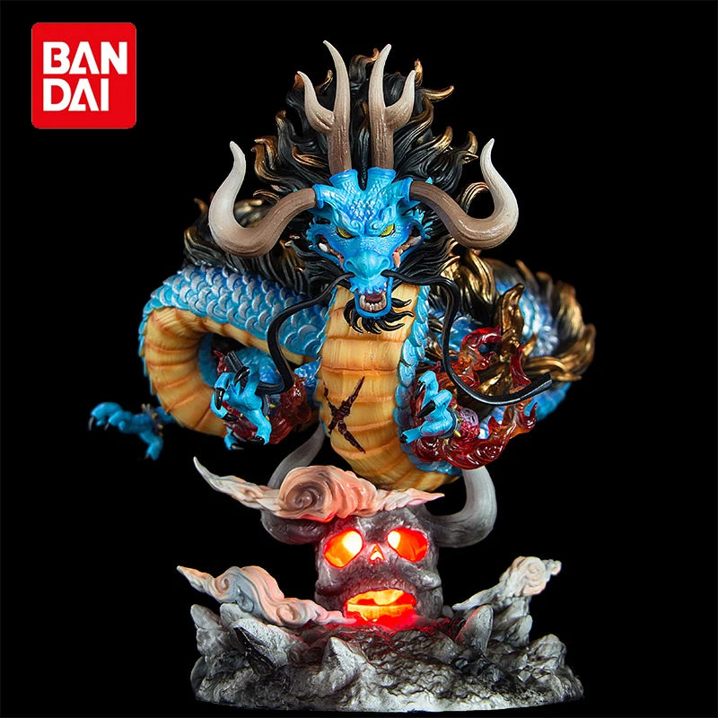 22cm One Piece Anime Figure GK Kaido Dragon Form Four Emperors With Lamp PVC Action Figure Model Dolls Antistress Toy For Gift