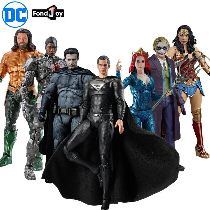 FondJoy Original DC 1/9 Justice League Superman Batman Joker Harley Quinn Wonder Woman Victor Stone Aquaman Action Figures Gift