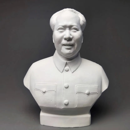 Mao Zedong Great Man Ornament Chairman Plaster Statue Art Teaching Aids Decoration Living Room Figurine Desktop Decor Modern