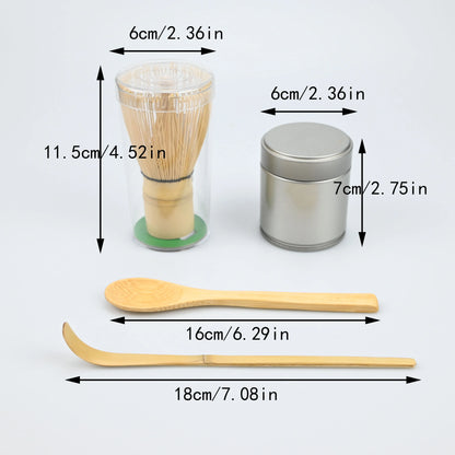 4PCS/Set Japanese-style Matcha Jar Wooden Spoon Exquisite Subpackage Jar Perfect Gift For Ceremony