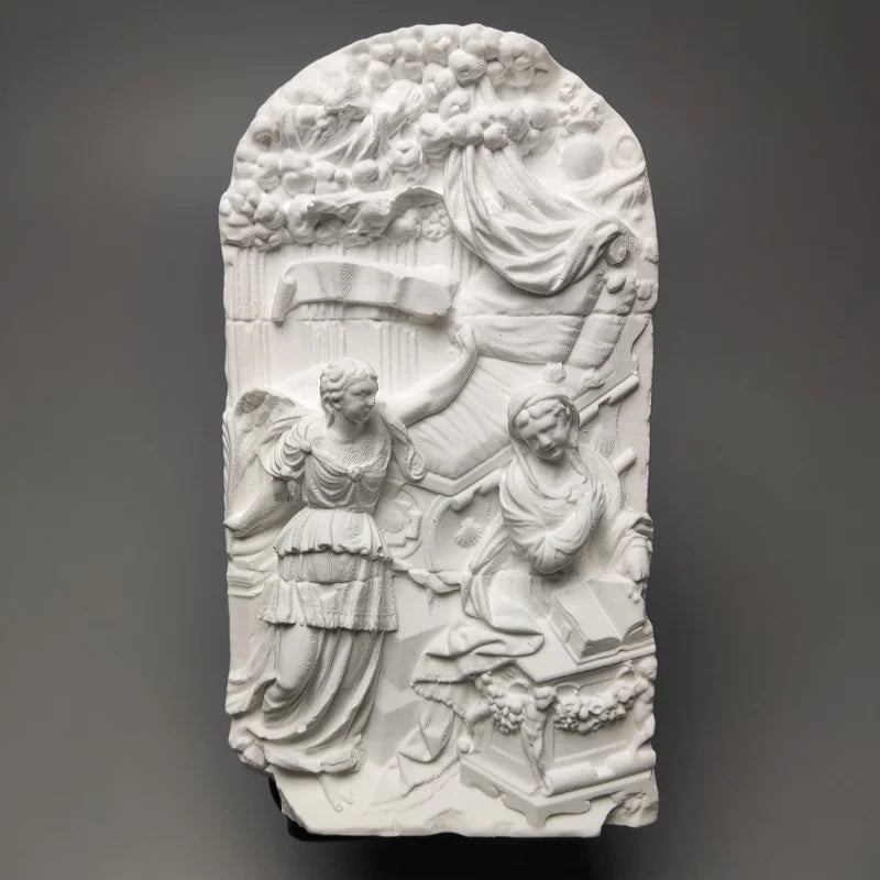 Nordic Retro Relief Art Ornaments Plaster Figure Desktop Decor Statue Modern Sculpture Decoration  Living Room Table Figurines