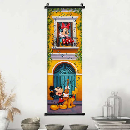 Disney Mickey Mouse Wallpaper Wall Artwork Canvas Hanging Scroll Poster Painting Print Home Decoration Art Child Birthday Gift