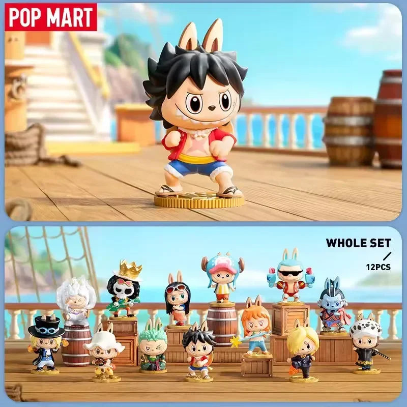 POP MART LABUBU THE MONSTERS x One Piece Series Blind Box Toys Mystery Box Mistery Action Figure Surprise Model Birthday Gift