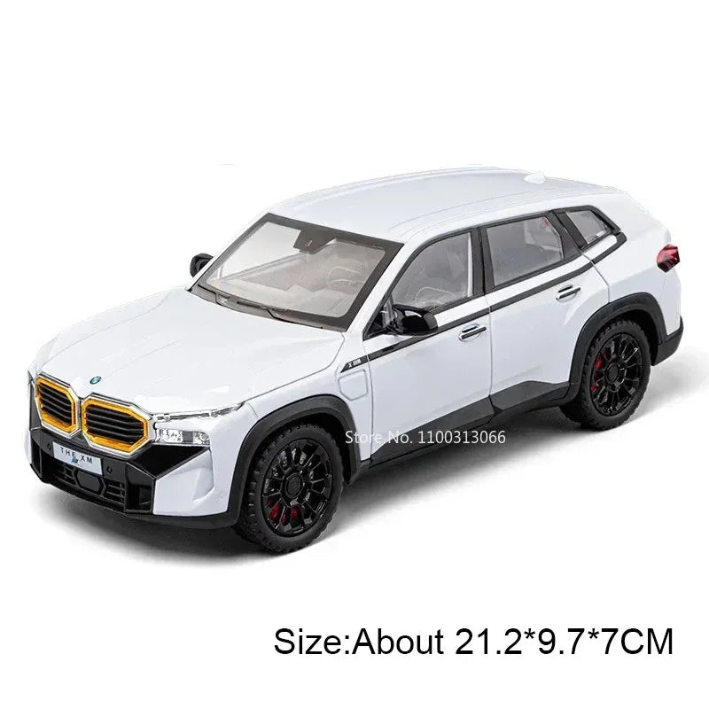 1:24 Scale i5M60 XM Toys Models Cars Alloy Diecast Rubber Tires Miniature Vehicle with Light Sound Car Kids Children's Day Gifts