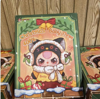 Original Baby Three 400% Christmas Limited Style Vinyl Doll Kawaii Doll Character Big Baby Collection Blind Box Cute Toys Gifts