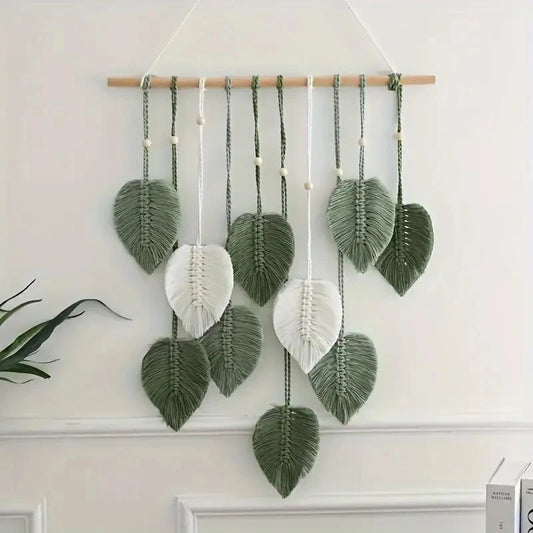 Leaf Lace Tapestry Brown Green Tapestry Bohemian Home Decoration Lace Wall Hanging Home Living Room Decoration Aesthetic Gift
