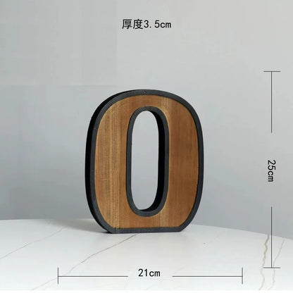 Industrial Style Uppercase English Letter Combination Distressed Solid Wood Bar Ornaments Cafe Shop Logo Decor Desktop Crafts