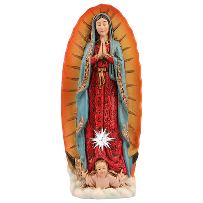 11Cm H Christianity Catholicism family effective blessing Our Lady of Guadalupe Virgin Mary Resin God statue icon saint Ornament