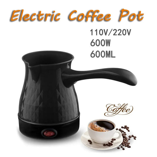 110V 600ml Mini Electric Turkish Coffee Pot One-person Espresso Kettle Home Heat Milk Tea Moka Pot Barista Coffee Accessories