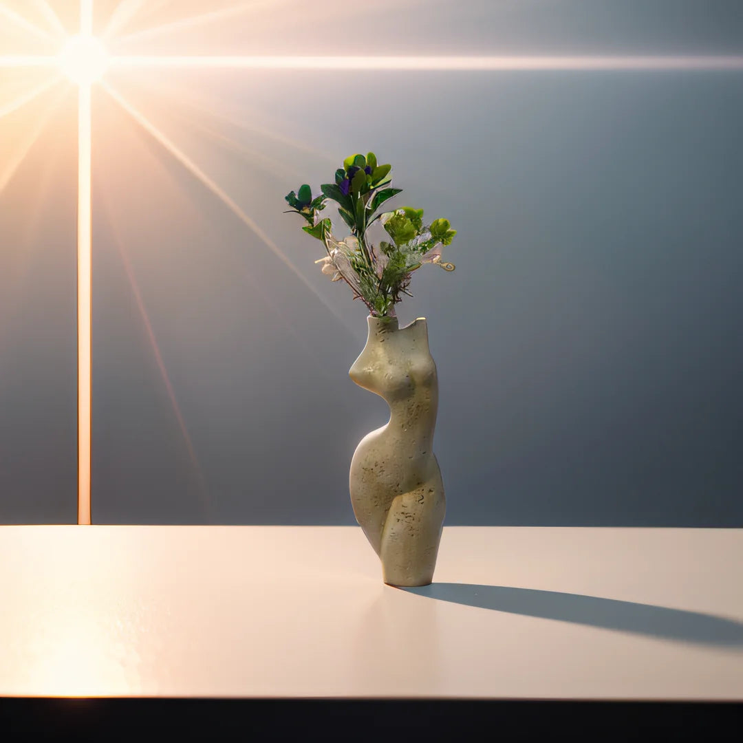 Europe and the United States style creative resin art vase human body shape home decoration living room decoration shaped vase