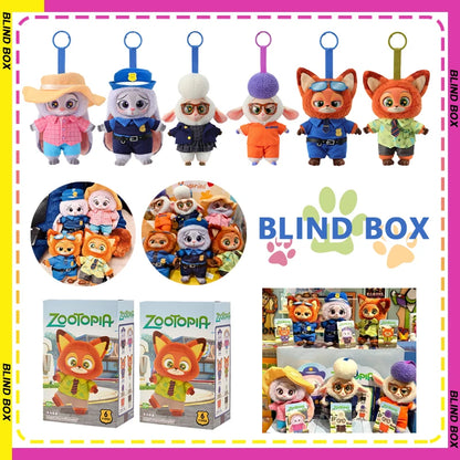 Zootopia Series Blind Box Cute Judy Nick Vinyl Plush Pendant Surprise Box Bellwether Anime Doll Keychain Mystery Box Toy