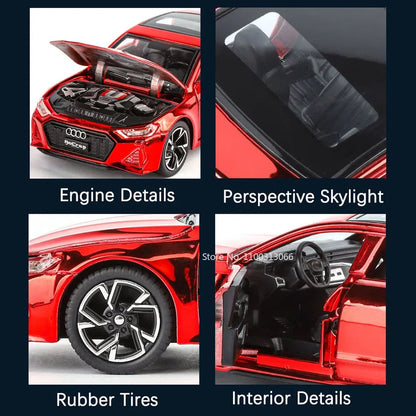 1:32 Scale RS7 Models Toys Cars 6 Doors Opened Miniature Supercar Rubber Tires with Light Music Vehicles Boys Decoration Gifts