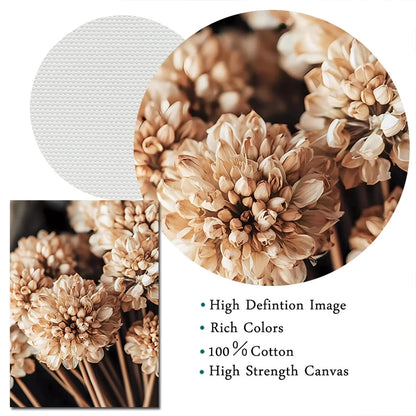 Neutral Modern Plant Art Abstract Minimalist Beige Black Flower Poster Canvas Printing Living Room Bedroom Home Decoration Gift