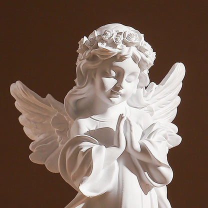 Sculptures & Figurines Angel Statues For Home Decor Modern Living Room Decoration Desk Bookshelf Resin Decorative Angels White