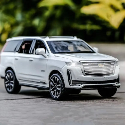 1:32 Escalade Cars Models Toys Rubber Tires Miniature Vehicles with Light Music Wheel Pull Back Toy Car for Child Adult Gifts